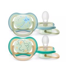   Philips Avent Ultra Air Éjszakai Játszócumi 0-6 Hónapos Korosztály Fiúknak 2db (SCF376/18)