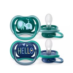   Philips Avent Ultra Air Játszócumi 18 Hónapos Kortól Elefánt Minta 2db (SCF349/18)