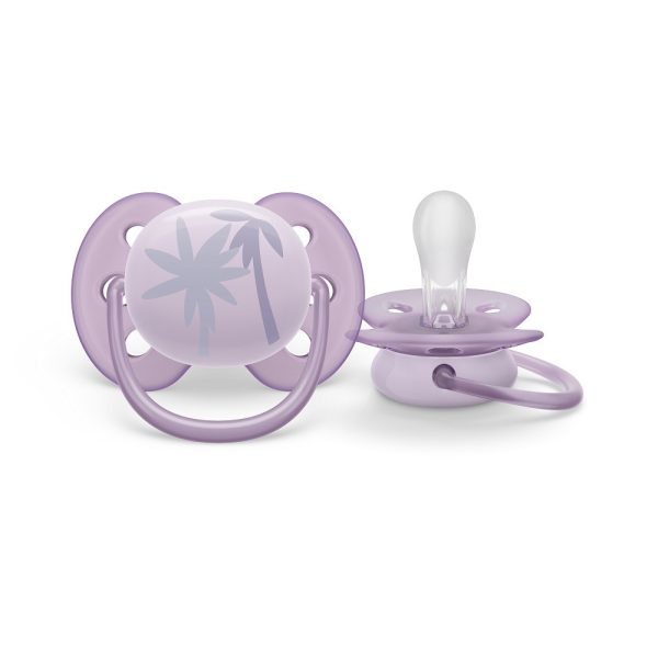 Philips Avent Ultrasoft Premium Játszócumi Lila Színben 0-6 Hónap 1db (SCF092/03)