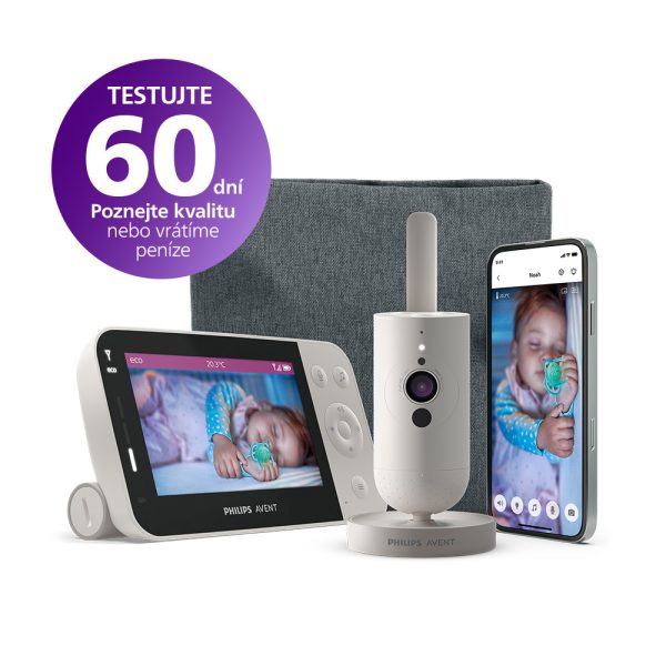 Philips Avent Intelligens Video Babafigyelő (SCD953/26) Full HD Kamera, Éjjellátó, Kétirányú Kommunikáció, Mobilalkalmazás Kompatibilitás, 12 Órás Akkumulátor-üzemidő