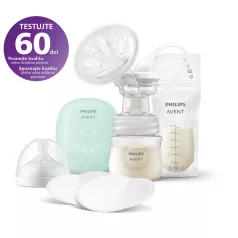   Philips Avent Essential Elektromos Mellszívó (SCD323/20) - Natural Motion Technológia, 8 Stimulációs és 16 Fejési Üzemmód, Halk és Kényelmes Használat