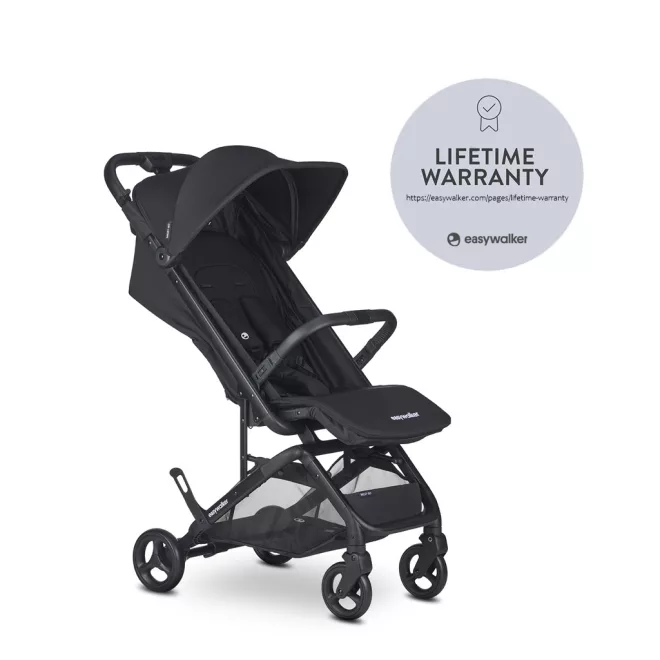EasyWalker Sport Babakocsi Miley Go Pure Black - Kényelmes Sétákhoz Praktikus Mindennapi Használatra