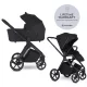 Easywalker Zoey Go Pure Black Kombinált Babakocsi – 22kg-ig, UPF50+ Kupolával és Összecsukható Mózeskosárral