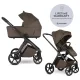 Easywalker Zoey Go Chestnut Brown Kombinált Babakocsi – 22kg-ig, UPF50+ Kupolával és Összecsukható Mózeskosárral