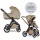 Easywalker Zoey Go Sand Taupe Kombinált Babakocsi – 22kg-ig, UPF50+ Kupolával és Összecsukható Mózeskosárral
