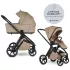 Easywalker Zoey Go Sand Taupe Kombinált Babakocsi – 22kg-ig, UPF50+ Kupolával és Összecsukható Mózeskosárral