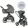 Easywalker Zoey Go Mineral Green Kombinált Babakocsi – 22kg-ig, UPF50+ Kupolával és Összecsukható Mózeskosárral