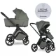 Easywalker Zoey Go Mineral Green Kombinált Babakocsi – 22kg-ig, UPF50+ Kupolával és Összecsukható Mózeskosárral