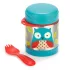 Skip Hop Zoo Ételtermosz Kanállal és Villával Bagoly Mintás 325ml - Rozsdamentes Acél, Duplafalú, BPA-mentes Ételtároló 3 Éves Kortól