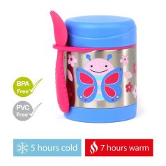   Skip Hop Zoo Ételtermosz Kanállal és Villával Pillangó Mintás 325ml - Rozsdamentes Acél, Duplafalú, BPA-mentes Ételtároló 3 Éves Kortól
