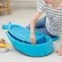 Skip Hop Moby 3 Fázisú Babafürdető Kád Ergonomikus Betéttel - Kék, Újszülött Kortól Használható Biztonságos Fürdetőkád