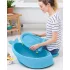 Skip Hop Moby 3 Fázisú Babafürdető Kád Ergonomikus Betéttel - Kék, Újszülött Kortól Használható Biztonságos Fürdetőkád