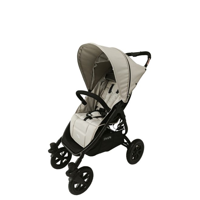 Valco Baby Snap 4 Sport Babakocsi Bamboo, Felfújható Kerekekkel, Ultrakönnyű 6.2kg, Egykézes Összecsukás, xxL Napellenző és Lábzsák, 22kg-ig Terhelhető