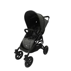   Valco Baby Snap 4 Sport Babakocsi Signature Grey, Felfújható Kerekekkel, Ultrakönnyű 6.2kg, Egykézes Összecsukás, xxL Napellenző és Lábzsák, 22kg-ig Terhelhető