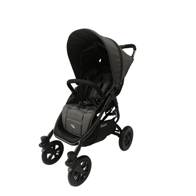 Valco Baby Snap 4 Sport Babakocsi Signature Grey, Felfújható Kerekekkel, Ultrakönnyű 6.2kg, Egykézes Összecsukás, xxL Napellenző és Lábzsák, 22kg-ig Terhelhető