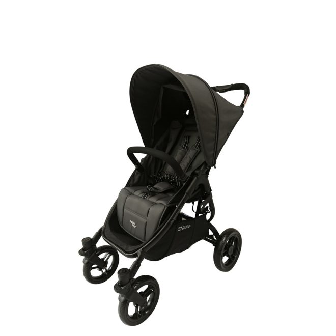 Valco Baby Snap 4 Sport Babakocsi Signature Grey, Ultrakönnyű 6.2kg, Egykézes Összecsukás, xxL Napellenző és Lábzsák, 22kg-ig Terhelhető