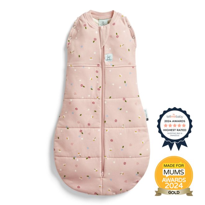 Ergopouch Cocoon 2 az 1-ben Hálózsák és Pólya Daisies 3-6 hó (6-8kg) 2.5 TOG - Meleg Téli, Biztonságos Alváshoz