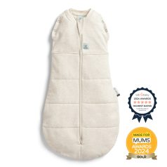   Ergopouch Cocoon 2 az 1-ben Bebújós és Alvózsák Oatmeal Marle 6-12 hó (8-10kg) 2.5 TOG - Meleg Téli, Biztonságos Alváshoz