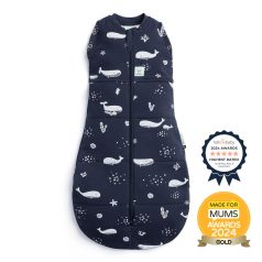   Ergopouch Cocoon 2 az 1-ben Pólya és Hálózsák Whale 0-3 hó (3-6kg) 2.5 TOG - Meleg Téli, Biztonságos Alváshoz