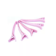   BellaHair Professzionális Rózsaszín Hajelválasztó Csipesz 12cm 1db - Póthaj Felhelyezéshez, Hajfestéshez és Precíz Hajformázáshoz