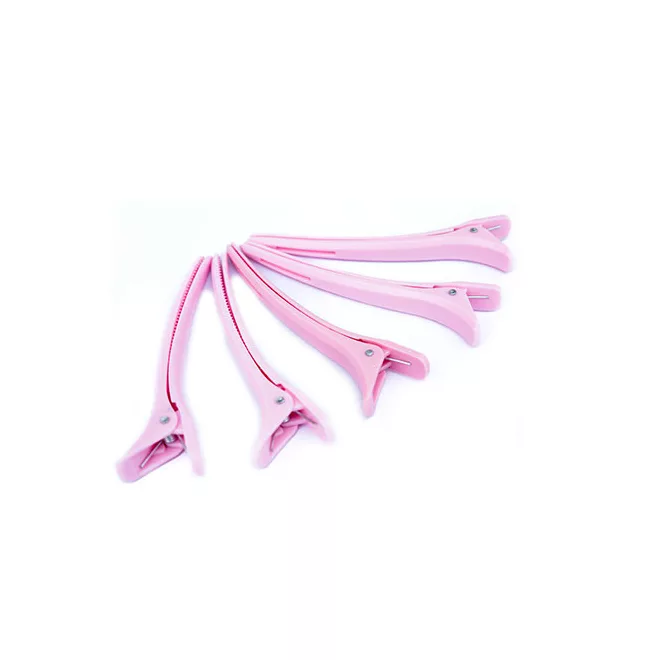 BellaHair Professzionális Rózsaszín Hajelválasztó Csipesz 12cm 1db - Póthaj Felhelyezéshez, Hajfestéshez és Precíz Hajformázáshoz