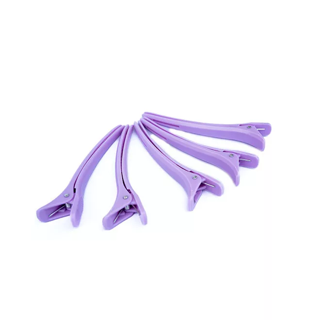BellaHair Professzionális Lila Hajelválasztó Csipesz 12cm 1db - Póthaj Felhelyezéshez, Hajfestéshez és Precíz Hajformázáshoz