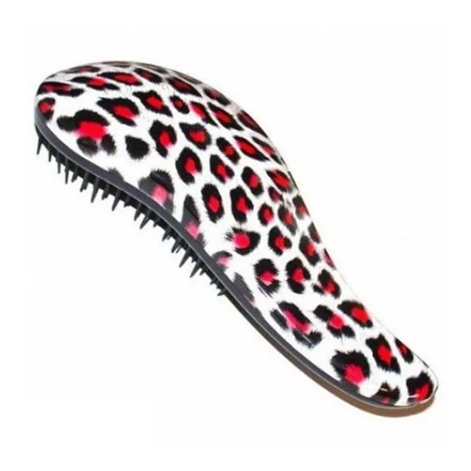 Dtangler Hajkibontó Hajkefe Pink Leopard Színben - Kíméletes Gubancoldáshoz, Száraz és Nedves Hajra