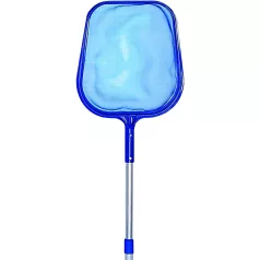   Basic Fölöző Háló Teleszkópos Alumínium Nyéllel - Kék Színű Levélszedő Medencékhez, Könnyű és Praktikus Tisztítás