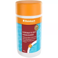   Steinbach Aquacorrect Klórtabletta 90% - 1kg (200 g Tabletták) Nagy Hatóanyag-Tartalmú Chloretabs Medencékhez, Lassú Oldódású Fertőtlenítés Algák és Baktériumok Ellen