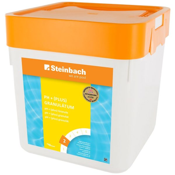Steinbach Aquacorrect pH Plusz 5kg - Medence pH Növelő Granulátum Vízkezeléshez, Hatékony pH Szabályozás Savas Víz Ellen