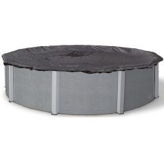   Deluxe PE Téli Védőtakaró Kerek Fémpalástos Medencéhez D4.5m - Fekete Színű Erős Fedés UV- és Fagyálló Kivitelben Őszi-Téli Medencevédelemhez