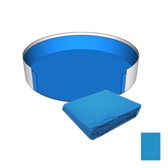 Lagoon Medence Belső Fólia Kör Alakú Fémfalú Medencéhez D3.6x1.1m - 0.25mm Vastag Kék PVC Belsőburkolat, Tartós és UV-álló Kivitel