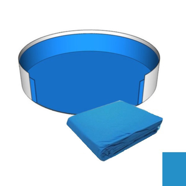 Lagoon Medence Belső Fólia Kör Alakú Fémfalú Medencéhez D3.5x1.2m - 0.40mm Vastag Kék PVC Belsőburkolat, UV-álló és Tartós Kivitel