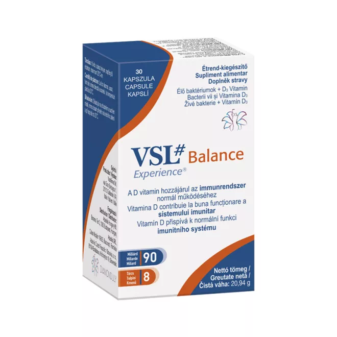VSL Balance Bélflóra Helyreállító Étrend-kiegészítő 30db - Probiotikus Védelem, Emésztési Egyensúly