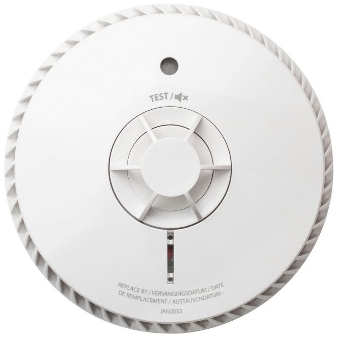 FireAngel FA6215-INT Hőérzékelő Riasztó - Hosszú Élettartamú Hőjelző Konyhába és Garázsba, Modern Fehér Kivitelben