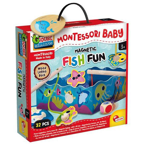 Montessori Baby Fa Mágneses Horgászós Játék