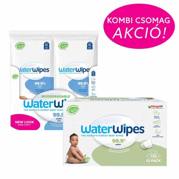 WaterWipes Biodegradable Baby és Szappanbogyó Törlőkendő Kombi Csomag