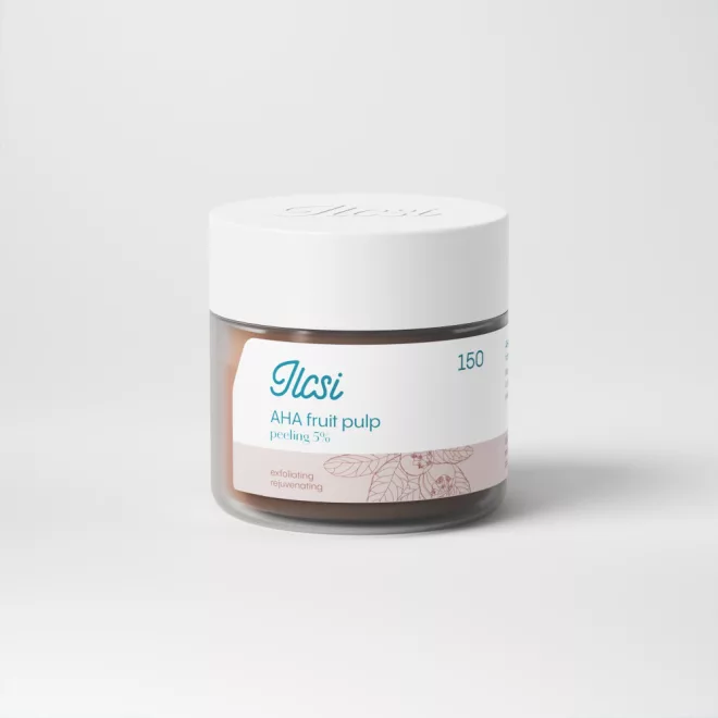 Ilcsi AHA 5% Hámlasztó Peeling Természetes Gyümölcssavas Bőrmegújító Minden Bőrtípusra 50ml (receptúra 150)