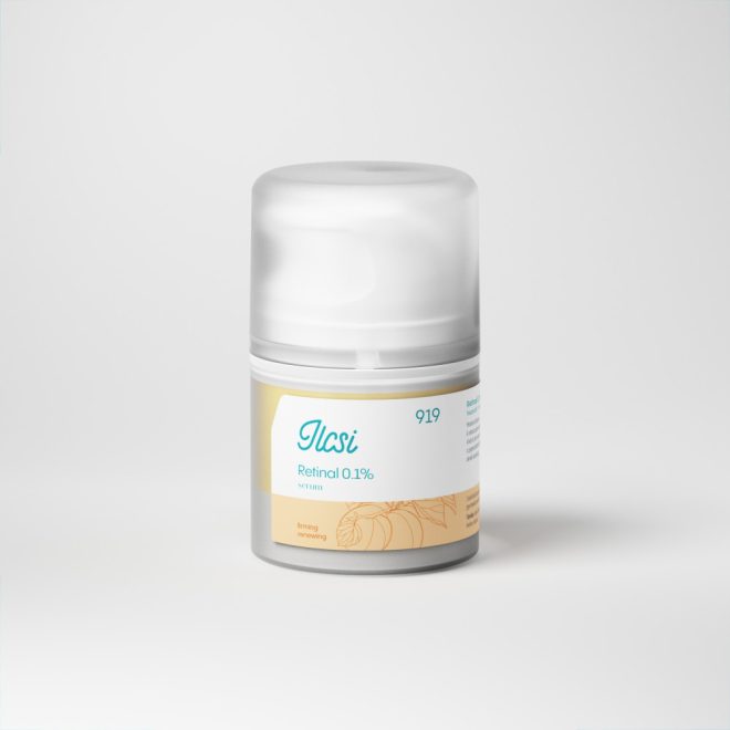 Ilcsi Retinal 01% Szérum Anti-Aging Pigmentfolt Halványító és Aknékezelő Szérum Sárgabarackkal és Hialuronsavval 30ml (receptúra 919)