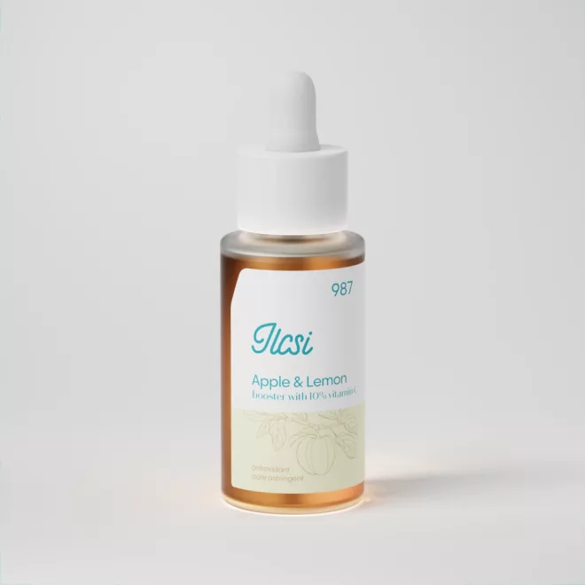 Ilcsi Alma & Citrom Booster Szérum 10% C-vitamin Természetes Antioxidáns és Halványító Szérum 30ml (receptúra 987)