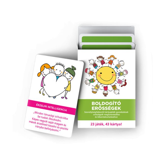 Boldogító Erősségek Fejlesztő Kártyajáték - Önismereti és Személyiségfejlesztő Kártyacsomag Pozitív Pszichológiai Gyakorlatokkal