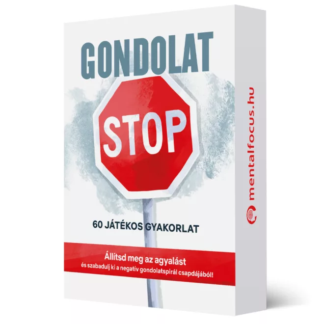Gondolat Stop - Önismereti és Stresszkezelő Kártyajáték Negatív Gondolatok Megállításához és Mentális Egyensúly Fejlesztéséhez