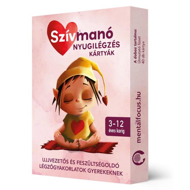 Szívmanó Nyugilégzés Ujjvezetős és Feszültségoldó Légzőgyakorlatok Kártyák Gyerekeknek 3-12 Éves Korig