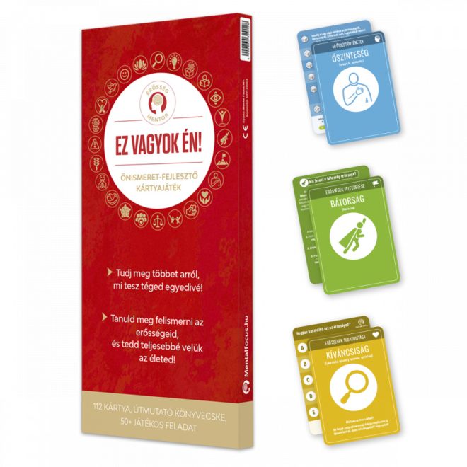 Ez vagyok én! - Erősségeid Felfedező Önismeret-fejlesztő Kártyajáték - Pozitív Pszichológiai Kérdéskártyák Egyéni Fejlődéshez és Önbizalom-építéshez