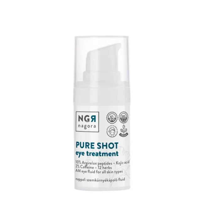Nagora Pure Shot Nappali Szemkörnyékápoló Természetes Botox-Hatású Peptiddel a Ráncok és Szem alatti Karikák Ellen 10ml
