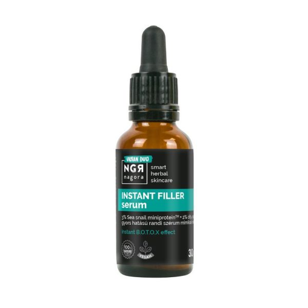 Nagora Instant FillerGyors Hatású Randiszérum Természetes Bőrfeszesítő XEP-018 Tengeri Peptiddel és City-Guard Komplexszel 30ml