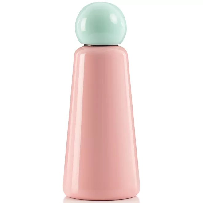 LUND Skittle Original Acél Kulacs 500ml Rózsaszín/Menta - BPA Mentes, Duplafalú Hőszigetelés, 24 Órán Át Hidegen és 12 Órán Át Melegen Tart