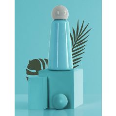  LUND Skittle Original Acél Kulacs 500ml Égkék/Világosszürke - BPA Mentes, Duplafalú Hőszigetelés, 24 Órán Át Hidegen és 12 Órán Át Melegen Tart