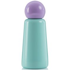   LUND Skittle Mini Acél Kulacs 300ml Menta/Lila - BPA Mentes, Duplafalú Hőszigetelés, 24 Órán Át Hidegen és 12 Órán Át Melegen Tartcs 300ML Menta/Lila