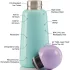 LUND Skittle Mini Acél Kulacs 300ml Menta/Lila - BPA Mentes, Duplafalú Hőszigetelés, 24 Órán Át Hidegen és 12 Órán Át Melegen Tartcs 300ML Menta/Lila